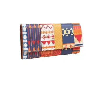 ShopMantra Abstract Triangle Pattern Multicolor Faux Leather Printed Women's Wallet