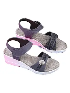 WalkTrendy Womens Synthetic Grey Sandals With Heels - 6 UK (Wtwhs526_Grey_39)