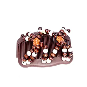 Fully Elastic Hair Comb Clip for Women and Girls (Multicolor) (Model 32)