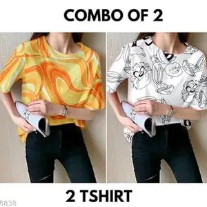 Trendy Women’s T-Shirt – Soft, Stylish, and Comfortable Tee for Everyday Fashion and Casual Wear Design No SH-P3892-XL