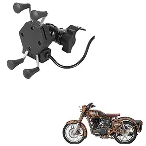 Auto Pearl Autopearl Bike_MHolder_Enfield_Classic_350 Motorcycle Bikes Bicycle Handlebar Mount Holder Case(Upto 5.5 inches) for Cell Phone for Royal Enfield Classic 350