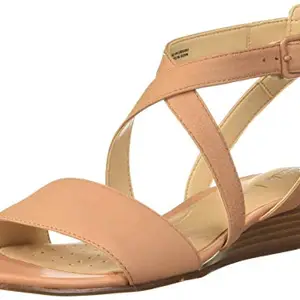 Clarks Women Sandstone Nubuck Leather Fashion Sandals-4.5 UK (37.5 EU) (26143443)