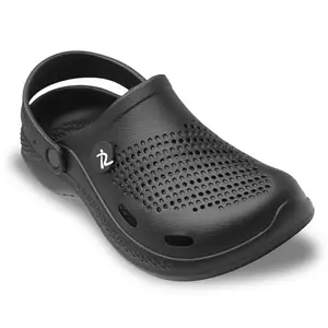 Longwalk Black Men Casual Clogs | Stylish, Anti-Skid, Durable & Water Resistant | Casual & Comfortable | for Everyday Use