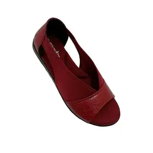 HEALTH FIT Extra Soft Ortho Care Diabetic & Orthopedic Sandal/Doctor Sandal-With Arch Support & Back Support Footwear & Stylish For Girl's/Women's 9 Uk, Cherry