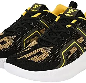 Fusefit Comfortable Men's Denver Ii Running Shoe Black/Gold