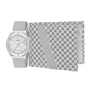 Relish Men's Grey Watch, Wallet Combo | Gift Hamper for Brother, Husband and Boyfriend.