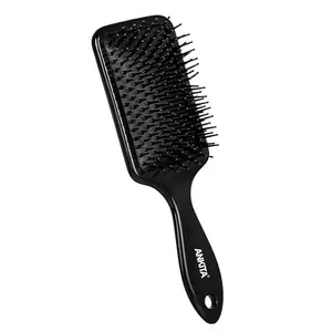 Ankita Flat Hair Brush|Paddle Hair Brush with Strong and Flexible soft Bristles|For Grooming, Straightening, Smoothing, Detangling Hair, Ideal for Men & Women (Black)