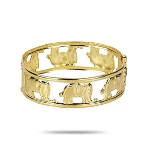 YouBella Stylish Jewellery Gold Plated Cuff for Women (Golden) (YBBN_91716)