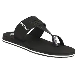 DR STTEP Men's Black Synthetic OrthoPedic Eva Insole Soft Comfortable Slip-on Slippers_07_Pack of 4
