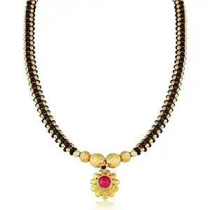 VIGHNESHWAR TRADERS Traditional Tanmani Maharashtrian chinchpeti moti necklace Pearl Jewellery Kolhapuri Saaj Thushi Mangalsutra Pendant Locket Necklace Set Jewellery for Women Girls