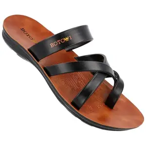 WALKAROO BW3504 Mens Sandals for Casual Wear and Regular use - Black