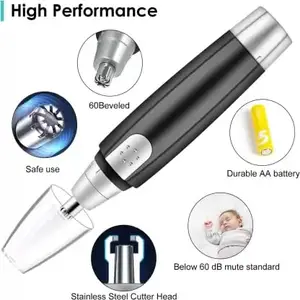 PlayKith Unisex Portable Electric Nose and Ear Hair & Eyebrow Removal Trimmer for Men & Women