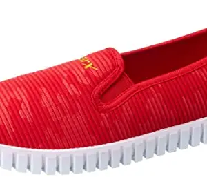 Sparx womens SD0113L Redwhite Loafer - 8 UK (SD0113LRDWH0008)