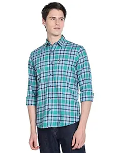 Arrow Tartan Check Twill Casual Shirt Green
