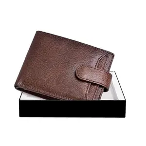 CLOUDWOOD Brown Bi-Fold Genuine Leather 7 ATM Removable Card Slots Wallet for Men -WL501