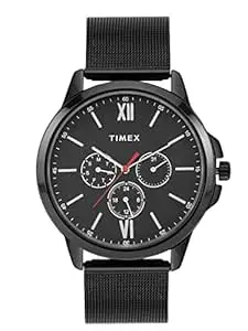 TIMEX Analog Watch for Men with Round Dial & Water Resistant Man's Wrist Watches