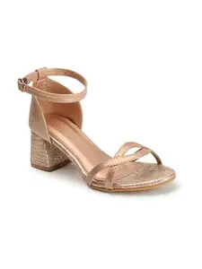 iconics Women Fashion Sandal,Rose Gold,UK-8