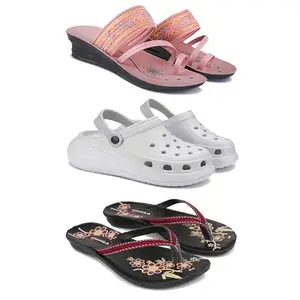 Women's Comfortable Sandal,Casual Lightweight Sandal for Everyday Wear | (Combo-3)-1950-OO5-O18-7-EURO-38