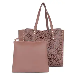 Yelloe Pink Printed Handbag with Coin Pouch