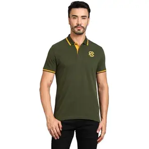 Royal Enfield Chest Embroidery Polo Dark Olive T-Shirt (Size: S)-TSA240001-DARK Olive