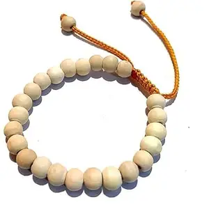 FOREVER Gems Pure White Tulsi Bracelet Original Certified Cultured Tulsi Ka Bracelet AAA+ Rated Tulsi Beads Bracelet Round Beads Radha Krishna Tulsi Bracelet For Men & Women तुलसी ब्रेसलेट