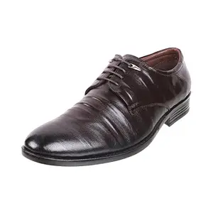 Metro Men's Moka-Brown Leather Derby 8-UK 42 (EU) (19-5537)