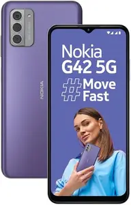 Nokia G42 5G | Snapdragon® 480+ 5G | 50MP Triple AI Camera | 11GB RAM (6GB RAM + 5GB Virtual RAM) | 128GB Storage | 5000mAh Battery | 2 Years Android Upgrades | 20W Charger Included | So Purple price in India.