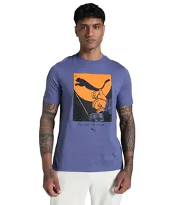 Puma Mens, Graphics Shadow Play Tee, Blue Crystal, XS (62963246)