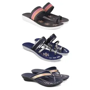 Women's Sandals | Lightweight Wear| Stylish & Easy to Wear For Women'S PCV-SAN-(COMBO-3)-1992-1945-1957-7