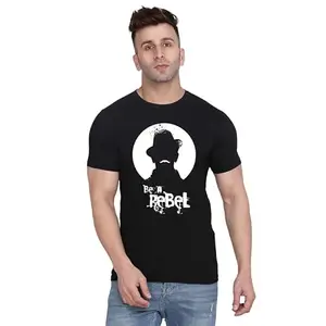 Men's Round Neck T-Shirt | Comfortable & Stylish Men's T-Shirt Idea for Gym, Sports, Casual Outings, or Lounge Wear - Medium|3428 Black