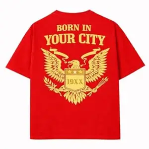 Crafted Signature Back Print Pure Cotton Graphic Print Round Neck Half Sleeves Fit Unisex T-Shirt Featuring Viking Warrior Design “Never Underestimate The Power Your Name”(BKP-03-TS-BORN)