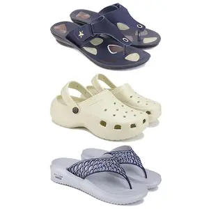 Trendy Open-Toe Sandals for Women – Soft Padded Footbed, Summer Wear | (COMBO-3)-1973-OO8-1887-7-EURO-38