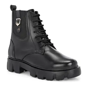 AFROJACK Women's Premium Ankle Length Casual Boots Synthetic Leather (rd9924) (Black, UK Footwear Size System, Adult, Women, Numeric, Medium, 7)