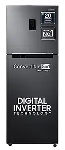 Samsung 301L 3 Star Convertible 5 In 1 Digital Inverter Frost-Free Double Door Refrigerator Appliance (RT34C4523BX/HL,Luxe Black 2023)