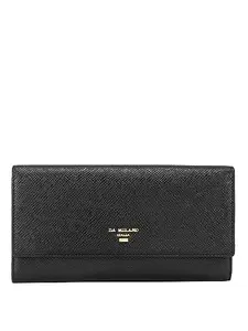 Da Milano Genuine Leather Black Ladies Wallet (LW-10127)