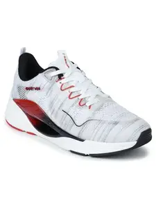 ABROS Turbo-On Running Sports Shoes Breathable Upper Mesh with Phylon Sole Memory Foam Insole Casual Walking & Gym Shoes for Mens (Peach/Red 8)