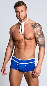DRESS SEXY Free Size Royal Blue Costume Mens Lingerie - 07908-RBL (SMALL, RBL)