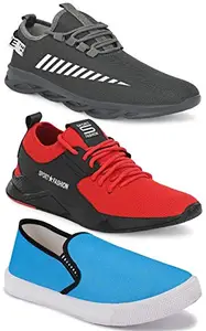 Axter Multicolor Men's Casual Sports Running Shoes 6 UK (Set of 3 Pair) (3)-9307-9325-1198