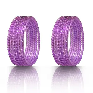 BANGLESKART Elegent Glass Bangle Set, Handmade Bangles, Beaded Design for Girls &Women's (1 Dozen)