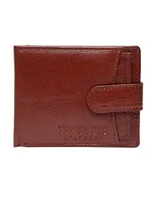 TEAKWOOD LEATHERS Teakwood Genuine Leather RFID Protected Two Fold Wallet for Men(Tan)
