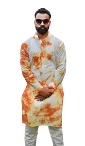 DWP Tie and Dye Kurta (in, Alpha, M, Yellow)