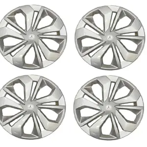 AUTO MOTO AutoMoto Sporty Type Silver Colour O.E Type 16-Inch Press Fit Type with Metal Rings Wheel Cover for Maruti Suzuki FronX All Models (Set of 4 Pieces)