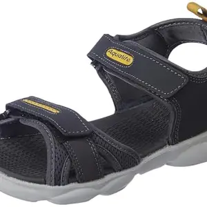 Aqualite Men MGS-3001 Sandal, D.Grey/Mauve, 10 UK/India