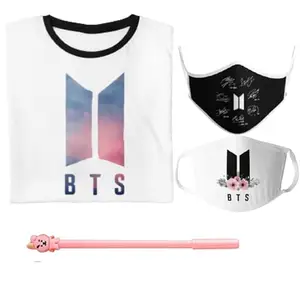 Looky Wooky Korean Summert-Shirts Combo for Girls | BTS Army K PopT-Shirts Combo for Women| BTS Jungkook Printed Crop Women's and Girls | BTS Jungkook OversizedT-Shirts Combo S