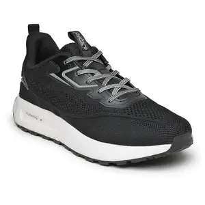 JQR UP Rise Black Sports Shoe for Men | Breathable Mesh | Shock Absorption | Non-Slip | Lightweight & Comfortable | Stylish & Durable for Gym, Walking, Jogging & Casual Use for Everyday Wear