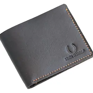 Husk N Hoof RFID Protected Leather Wallet for Men | Mens Wallet Leather | Wallets for Men | Purse for Men | VT Black
