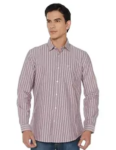 Van Heusen Men Cotton Modern Fit Casual Oxford Stripes Shirts| Effortless Ironing | Superior Fit
