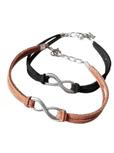 Bracelets Hub Infinity Pinky Promise Bracelets Anklets for Couples Long Distance Relationship Matching Bracelets Adjustable Best Friendship Bracelets for Him and Her (Unisex Adult)