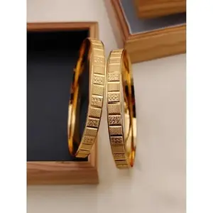 Gold Brass Elite Beautiful Bracelet/Bangles for Women | Non-Adjustable | Size 2.8 | 2.8_B&Bangles_448_tmwi8