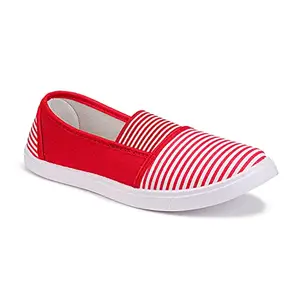 Shoefly Women's (11021) Red Casual Stylish Loafers Shoes 8 UK